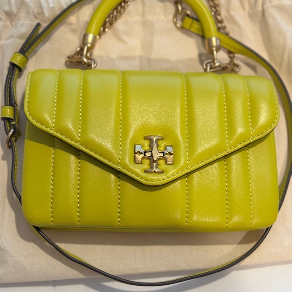Tory Burch Green Quilted Crossbody Bag with Gold Hardware - Picture 1 of 5